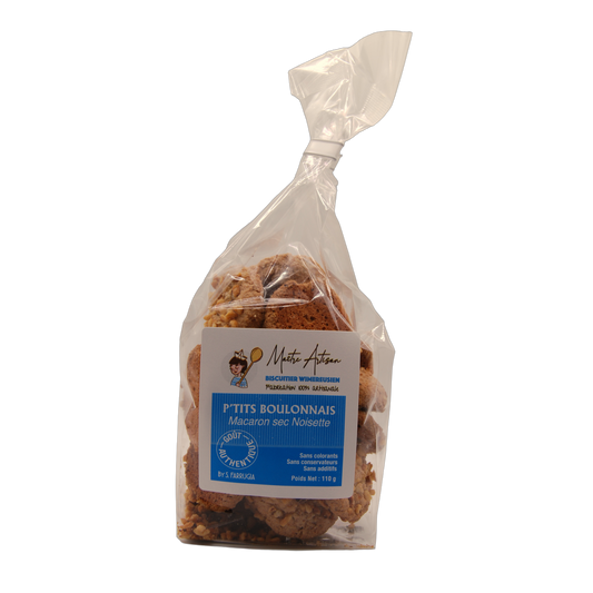 P'tits boulonnais - macaron sec noisette - Biscuiterie Sophie
